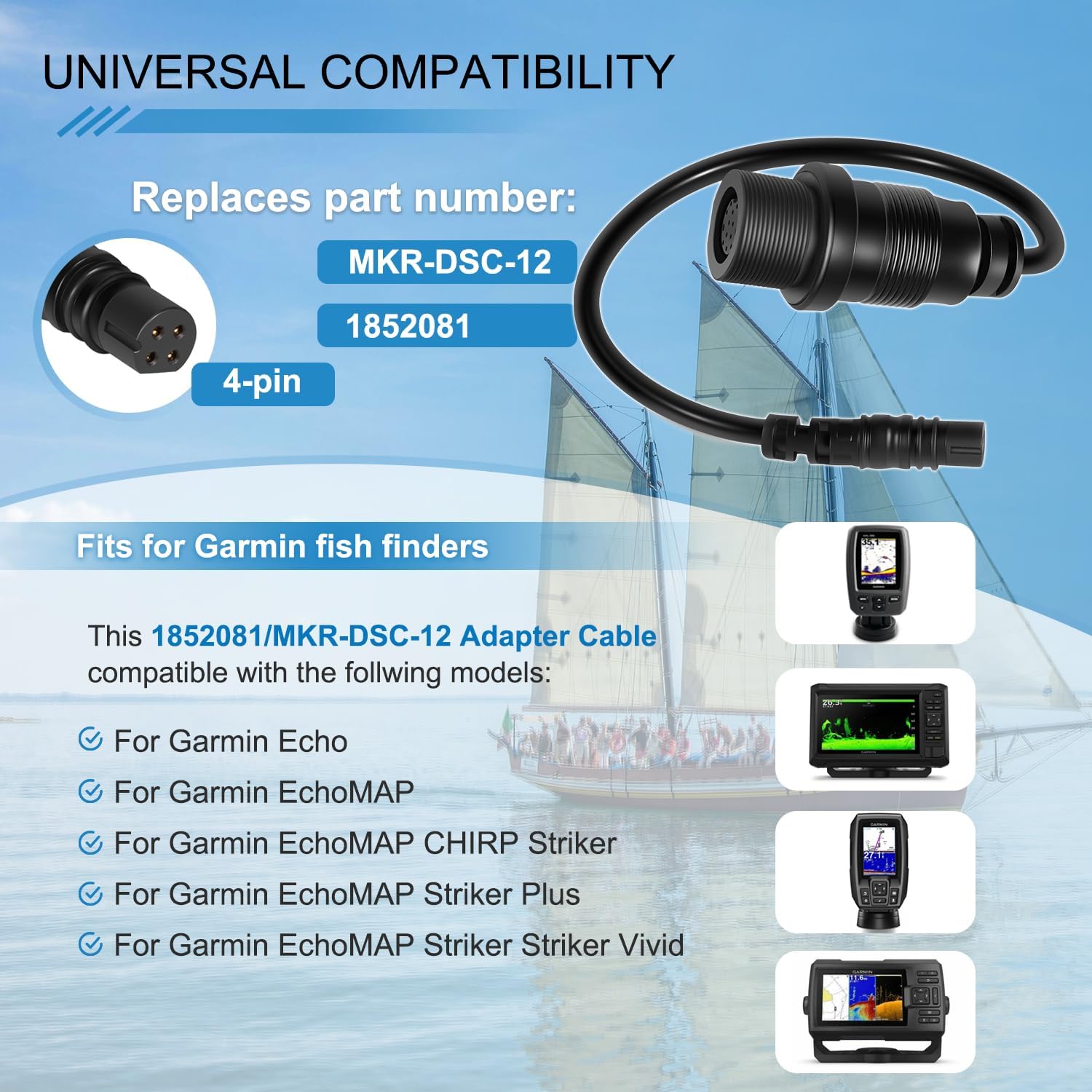 1852081 MKR-DSC-12 Adapter Cab - đánh giá và giá Fish Finder Cable